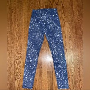 Aerie Blue Leggings with silver stars for Effortless Style